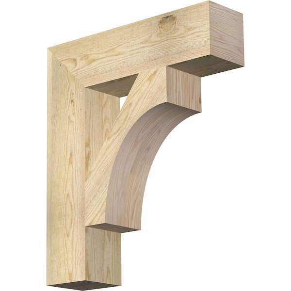 Ekena Millwork Westlake Block Rough Sawn Bracket, Douglas Fir, 6"W x 24"D x 28"H BKT06X24X28WTL05RDF - main